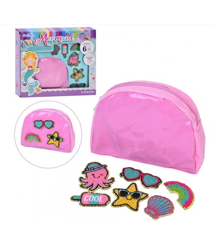 Набор для творчества B231221 укрась косметичку, косметичка 16-11-3см, наклейки, пакунок малюка