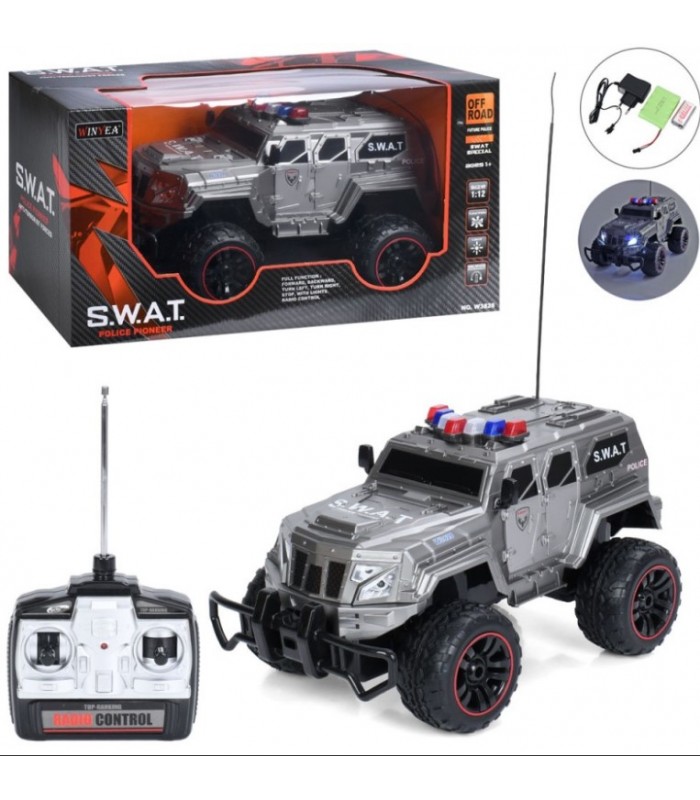 Джип W 3828 радикер., акум, 39,5см, 1:12, военный, свет, резин.колеса, кор., пакунок малюка