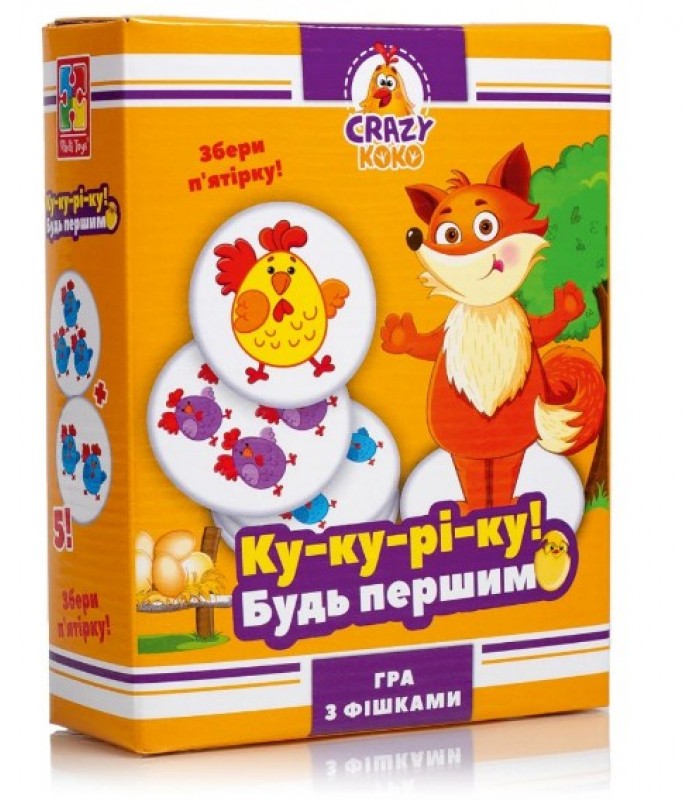 Игра настольная Vladi Toys развлекательная Crazy Koko «Ку-ку-ри-ку!» VT8025-08