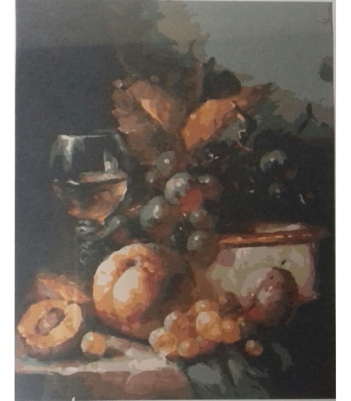 Картина по номерам Вино и фрукты 40х50 см, RB-0091