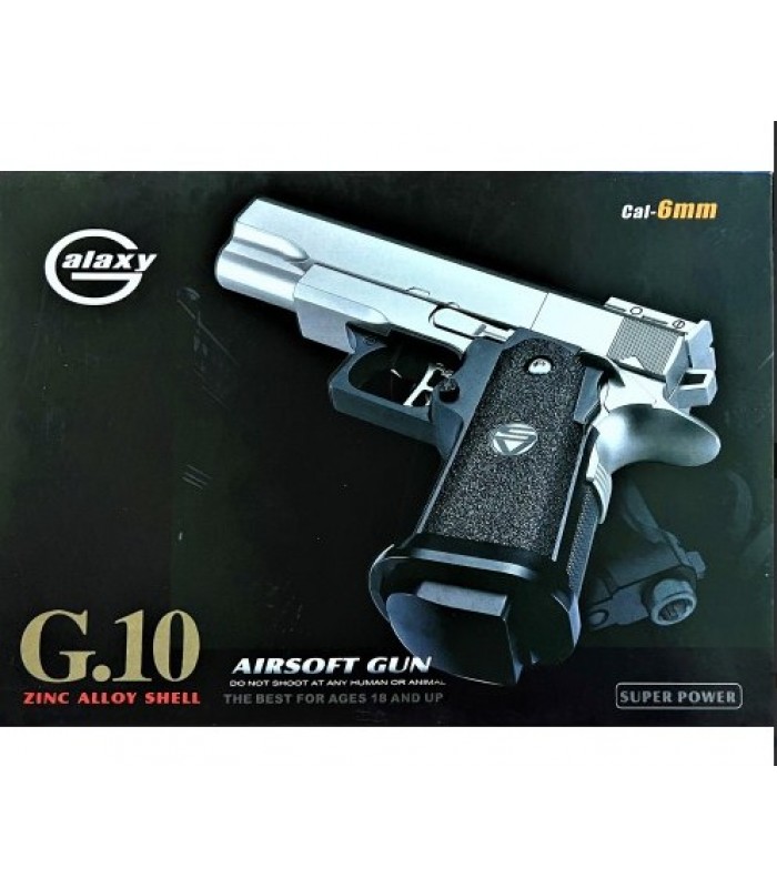 G10 Страйкбольный пружинный пистолет модели COLT1911PD черный, пакунок малюка