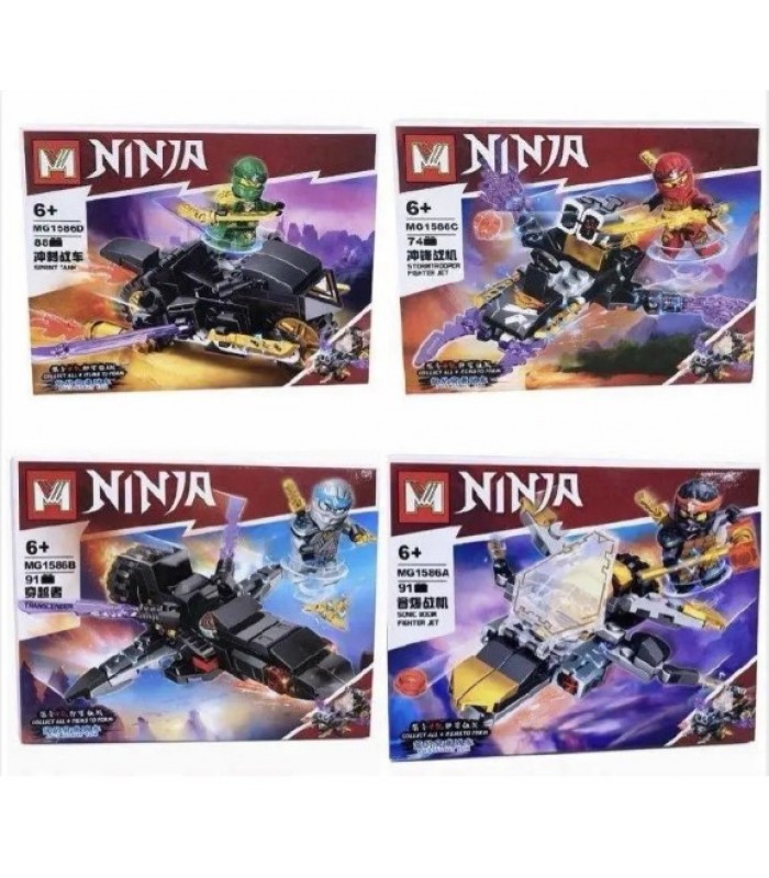 Конструктор NINJA MG1586, 74-91 дет., в кор 19*14*9см, 4 вида