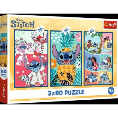 Пазлы Trefl Lilo and Stitch Мир Cтича 3 в 1 (34885), пакунок малюка