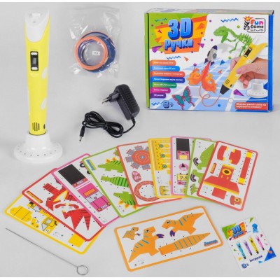 3D ручка с ЖК-дисплеем и набором пластика, Fun Game, для детей от 8 лет, Пакунок малюка