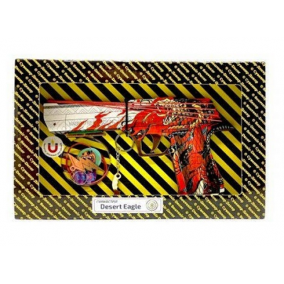 Собранная модель Резинкострел "DESERT EAGLE VERMILION" DE-VE, пакунок малюка