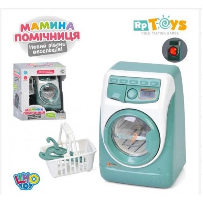 Стиральная машина 14см, звук, свет, на батарее. YH129-3G