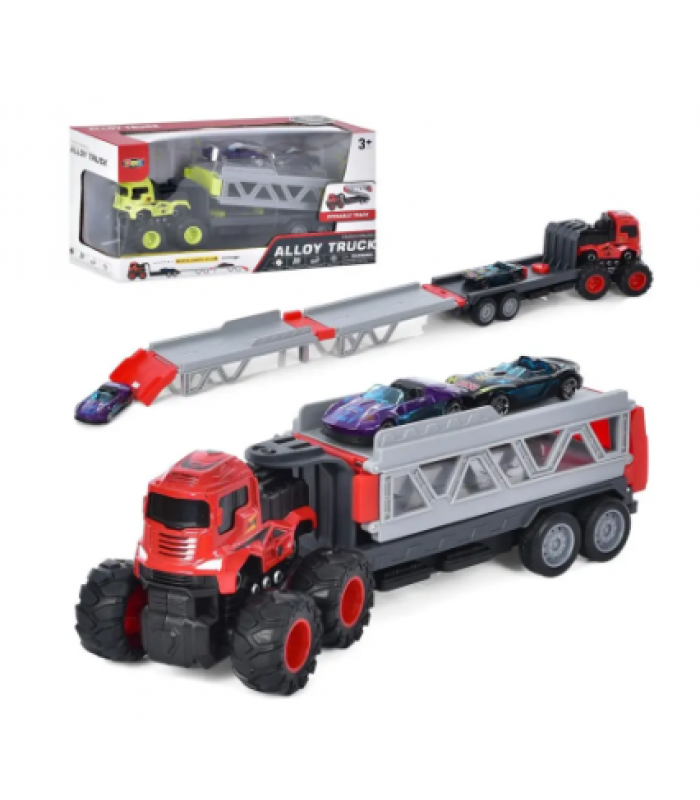 Трейлер-трек з машинками H2104, инерция, 27 см