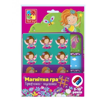 Настольная магнитная игра Крестики нолики Феи, VT3703-07, для детей от 4 лет
