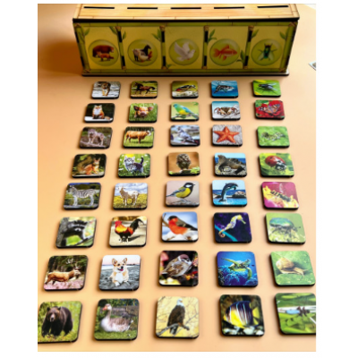 Комодик-сортер "Виды животных" ПСФ110, пакунок малюка, для детей от 3 лет