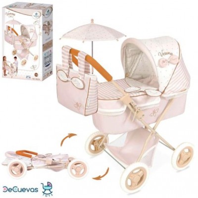Кукольная коляска DeCuevas 85078 Verona с сумочкой и зонтиком, пакунок малюка
