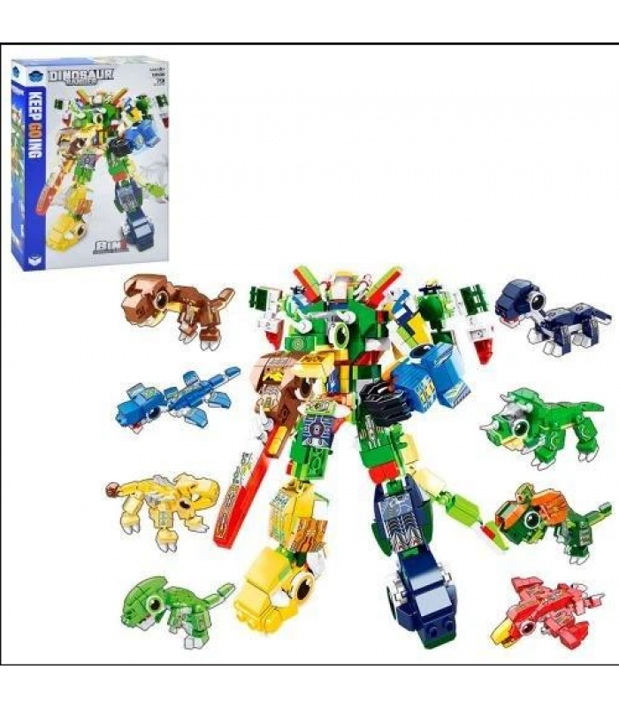 Конструктор 8 в 1 "Робот + динозаври" 791 дет. BB011, пакунок малюка
