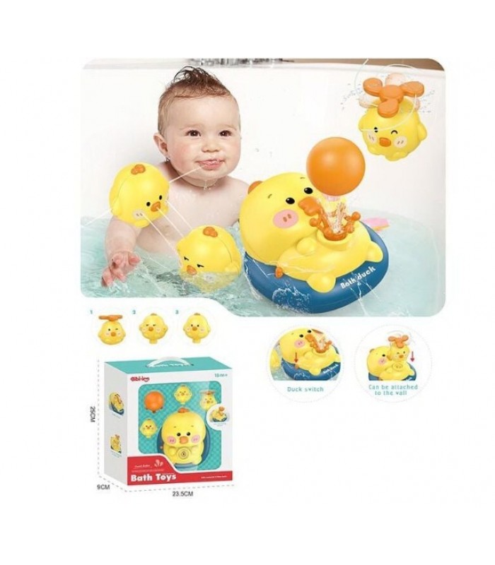Игра для ванной 688-53, аккумулятор 3.7 V, USB кабель, утята, шарик, автоматический принцип работы, паунок малюка