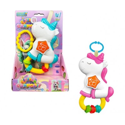 Музыкальная подвеска 38468 "WToys", 2 цвета, укр. язык, 6 песен, 6 сказок, мелодии, подсветки, бусины, пакунок малюка