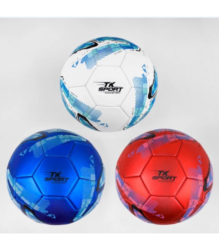 Мяч футбольный C 44769  "TK Sport", 3 вида, МАТОВЫЙ, вес 330-350 грамм, материал PU, баллон резиновый, пакунок малюка, от 3 лет