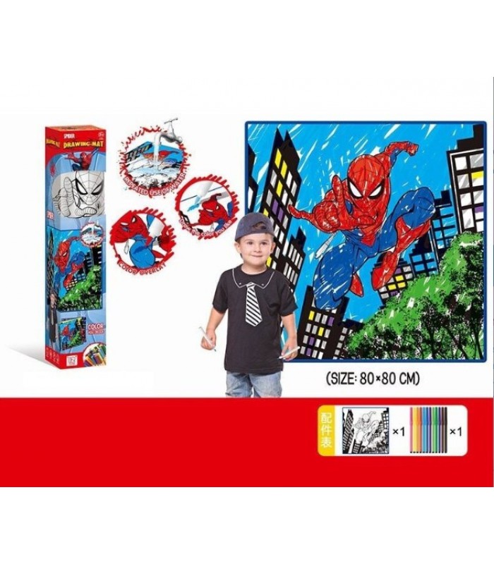 Текстильная раскраска Z 185-7 F, размер полотна: 80х80 см, 12 фломастеров, в коробке, пакунок малюка