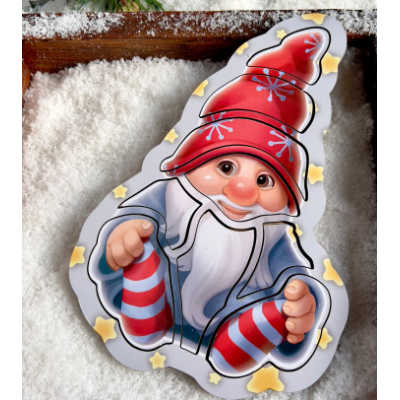 Контурный пазл "Гномик" ПСФ147, пакунок малюка, для детей от 3 лет