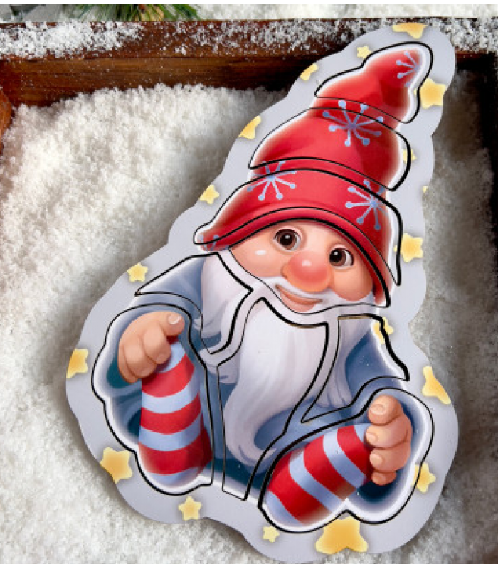 Контурный пазл "Гномик" ПСФ147, пакунок малюка, для детей от 3 лет