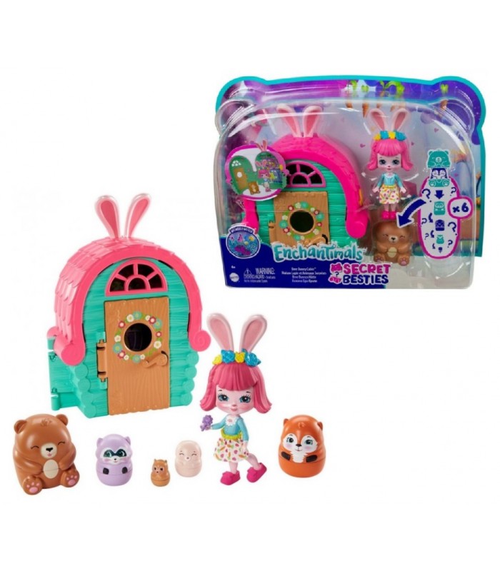 Игровой набор Enchantimals Хижина Кролика Бри, GTM46/GTM47, для детей от 4 лет, Пакунок малюка