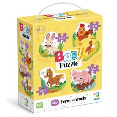 Детский пазл 4 в 1 "Baby puzzle. Сельские животные" 300686 набор 4 в 1 DoDo Toys 300686