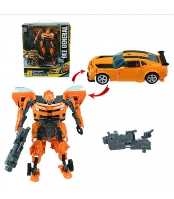 Трансформер HD82 Робот "Спорткар Бамблби с пушкой" 20см, пакунок малюка