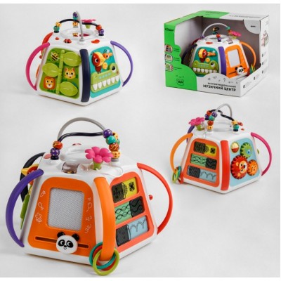 Музыкальный мультибокс TK 3153, "TK Group", подсветка, мелодии, звуки, пальчиковый лабиринт, логическая игра, магнитная доска, пакунок малюка