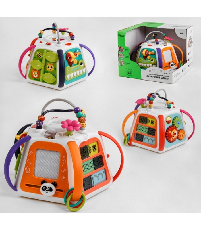 Музыкальный мультибокс TK 3153, "TK Group", подсветка, мелодии, звуки, пальчиковый лабиринт, логическая игра, магнитная доска, пакунок малюка