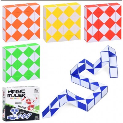 Игрушка игра змейка рубика Magic Ruler 218-M12 на 36 секций, пакунок малюка