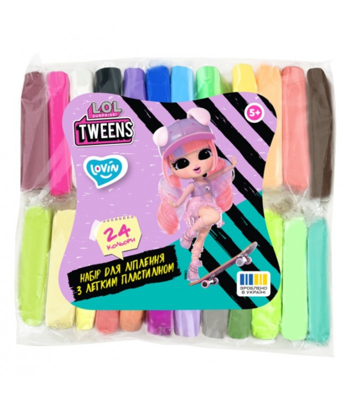 Набор для лепки Lovin LOL Surprise Tweens 24 цвета классик (LOL70191), пакунок малюка