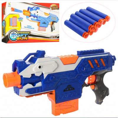 Игрушечный пистолет с мягкими шариками-присосками 9927, пакунок малюка