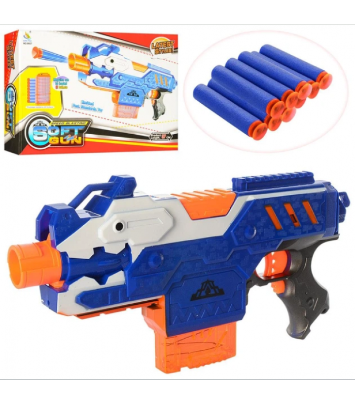 Игрушечный пистолет с мягкими шариками-присосками 9927, пакунок малюка