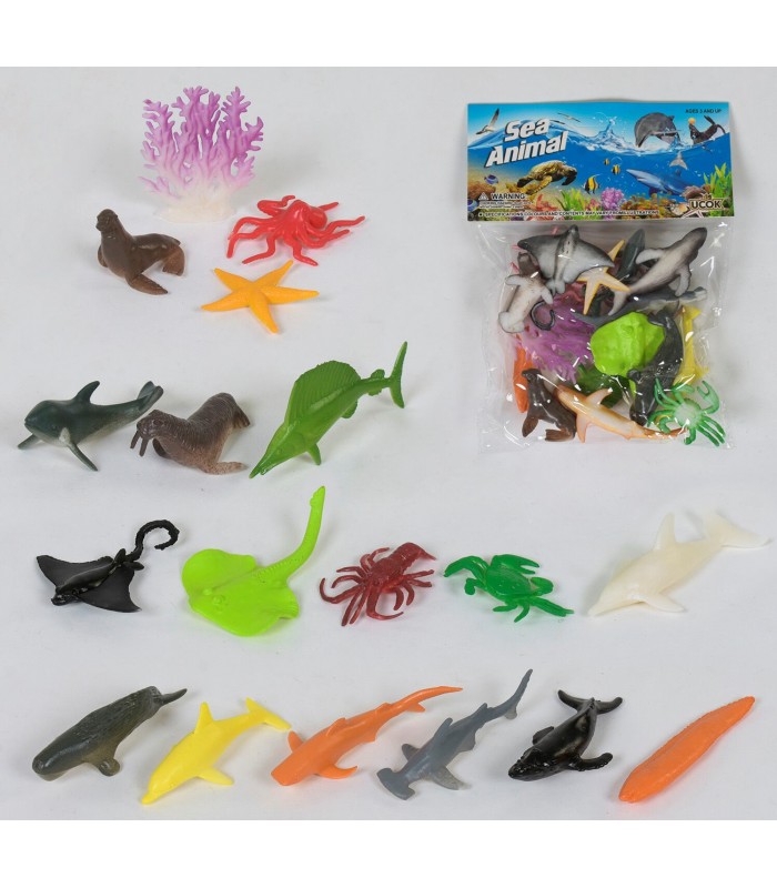 Игровой набор фигурок Морские животные, пластиковый, 2С261, для детей от 3 лет