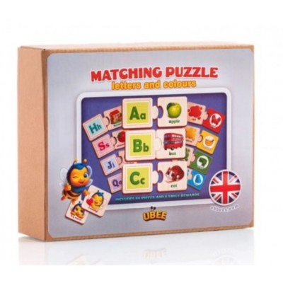 Деревянный развивающий пазл Английский Алфавит Ubee ПСД253, пакунок малюка