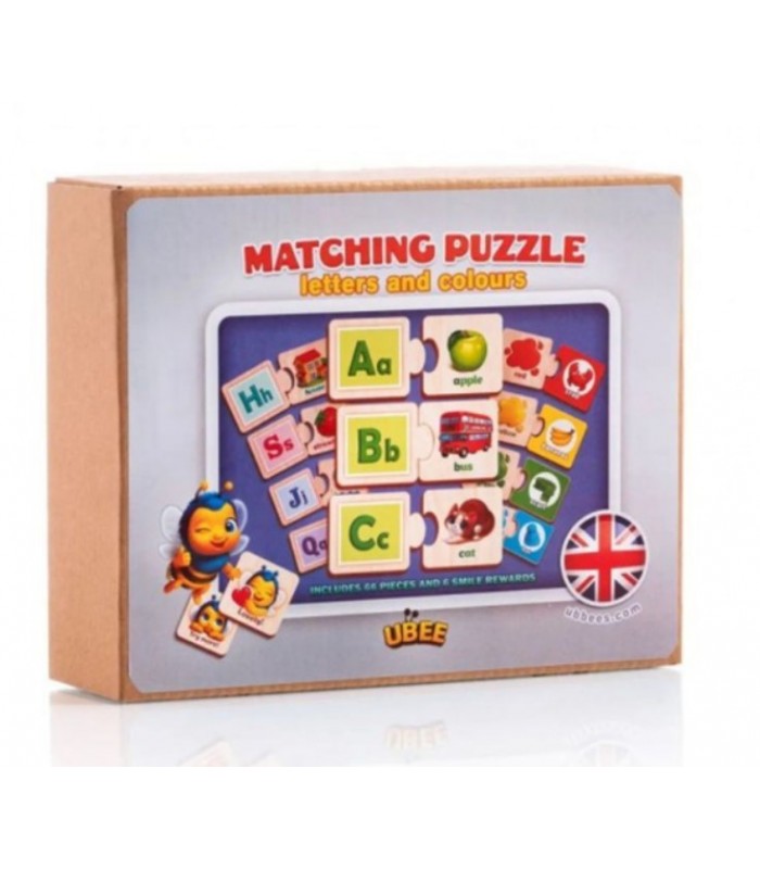 Деревянный развивающий пазл Английский Алфавит Ubee ПСД253, пакунок малюка