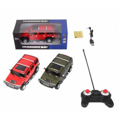Джип 27020 на радиоуправлении, Hummer, 1:24, аккумулятор, 21см, свет, надувные колеса, 2 цвета
