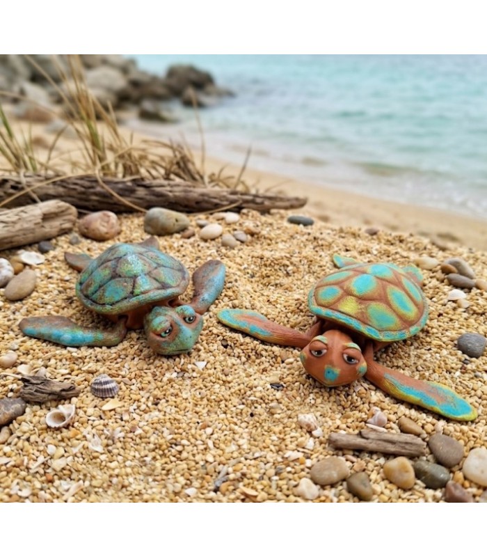 Подвижная игрушка Черепашка морская большая , 3D печать безопасным органическим пластиком,  пакунок малюка