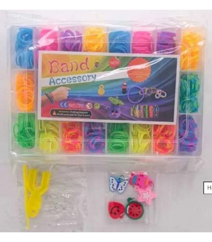 Набор резиночек для плетения 26048 , станок для плетения, крючок, крючки, подвески, пакунок малюка