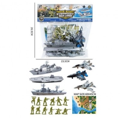 Комбат Т 107  (144/2) солдаты, корабли, вертолет, танк, спецтехника, игровое поле, в пакете, пакунок малюка