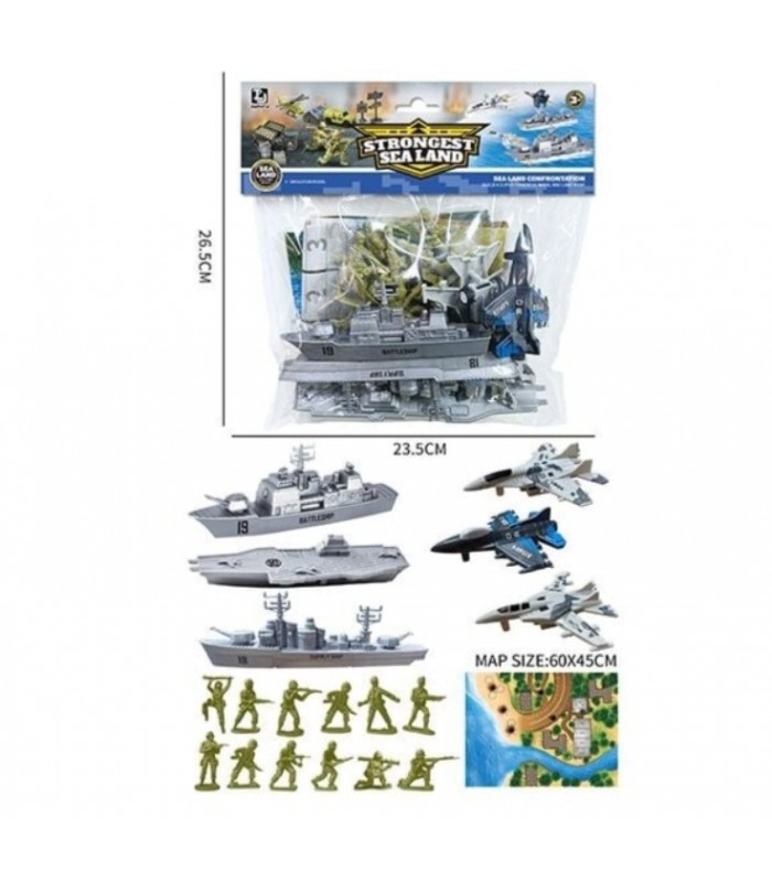Комбат Т 107  (144/2) солдаты, корабли, вертолет, танк, спецтехника, игровое поле, в пакете, пакунок малюка