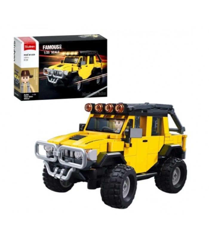 Конструктор SLUBAN M38-B1359 джип, фігурка, 324дет, кор., 30-19-6,5см, пакунок малюка