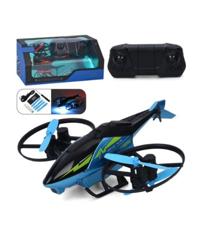 КВАДРОКОПТЕР 4D-M3 РАДИОК, АКУМ, 18СМ, СМЕННЫЕ ЛОПАСТИ, СВЕТ, USB-ЗАРЯДНОЕ, 2 ЦВЕТА, В КОР., 32-14-15,5СМ, пакунок малюка