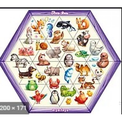 Деревянный пазл-головоломка "Животные" ПСД169, пакунок малюка, для детей от 2 лет