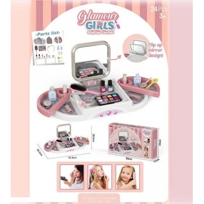 Трюмо 7 GT 04 A, 52,5х30,5х28,5 см, зеркальце, имитация косметики, расческа, аксессуары, в коробке, пакунок малюка