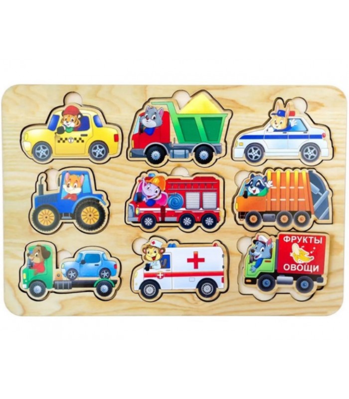 Деревянный вкладыш "Транспорт" ПСД130