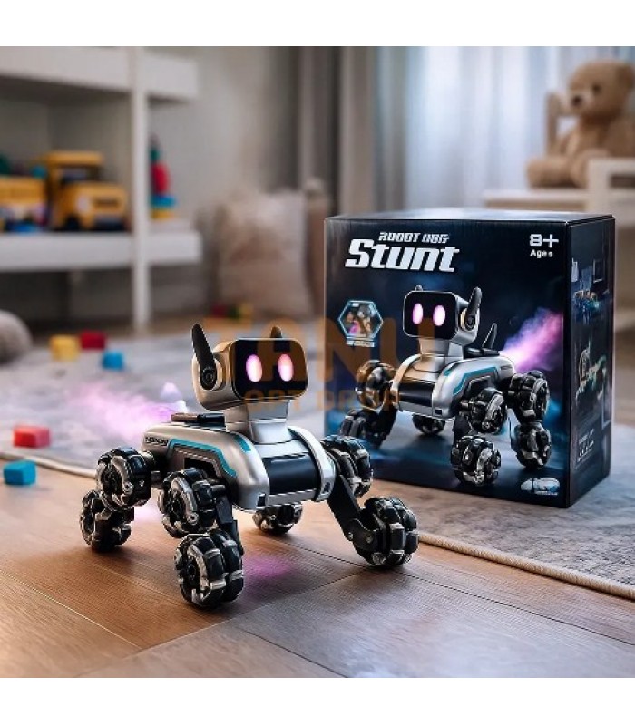 Интерактивный Робот Пес Stunt с дымом и подсветкой 8882E, пакунок малюка