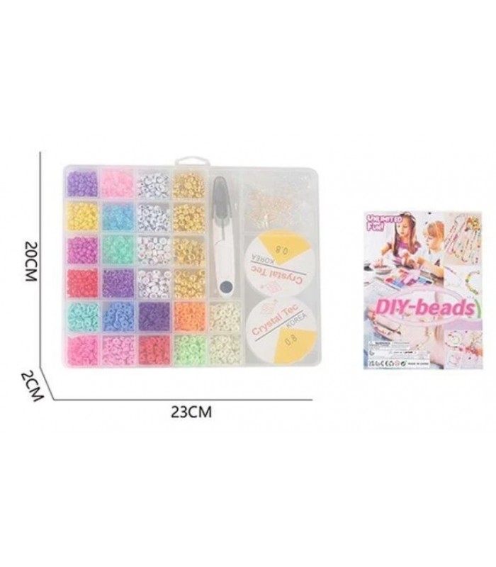 Набор бисера H 6-19, леска, фурнитура, в боксе, пакунок малюка