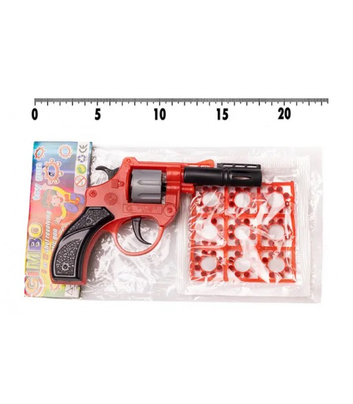 Игрушечный револьвер с пистонами Golden Gun 118GG, Time Toys для детей от 6 лет, пакунок малюка