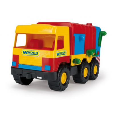 Машина-мусоровоз игрушечная пластиковая, Wader 39224, для детей от 3 лет, Пакунок малюка, Машинка для песка, Игрушки для мальчиков