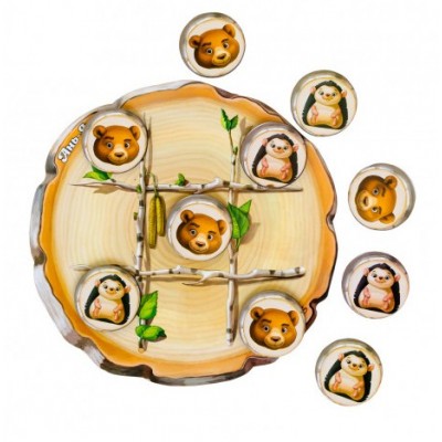 Крестики - нолики "Ёжик и медведь" ПСД159, пакунок малюка, для детей от 3 лет