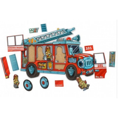 Пазл-сортер "Мишки-пожарники" ПСФ005, пакунок малюка, для детей от 2 лет