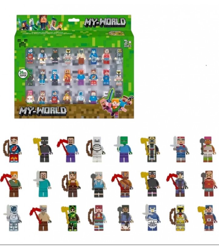Набор фигурок Minecraft My World  – герои, мобы и оружие Майнкрафт MyWorld 86084, пакунок малюка